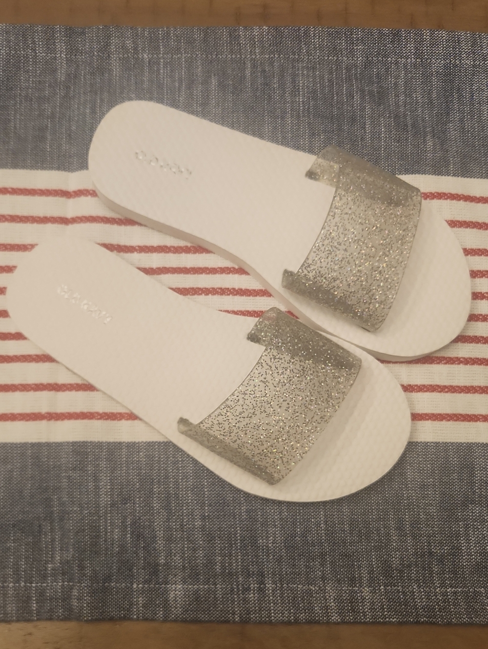 NWT Old Navy Girl's Glitter Slide Sandals